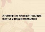 還枝格格里小燕子的扮演者介紹(還枝格格里小燕子的扮演者詳細情況如何)