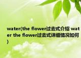 water(the flower過去式介紹 water the flower過去式詳細情況如何)