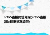 cctv5直播網(wǎng)址介紹(cctv5直播網(wǎng)址詳細情況如何)