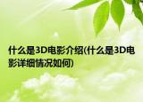 什么是3D電影介紹(什么是3D電影詳細(xì)情況如何)