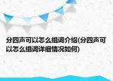 分四聲可以怎么組詞介紹(分四聲可以怎么組詞詳細(xì)情況如何)
