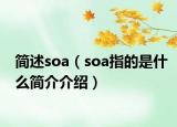 簡述soa（soa指的是什么簡介介紹）
