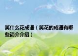 笑什么花成語（笑花的成語有哪些簡介介紹）
