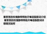 羞答答的玫瑰靜悄悄地開粵語版歌詞介紹 羞答答的玫瑰靜悄悄地開粵語版歌詞詳細情況如何