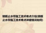 鋼板止水帶施工技術(shù)難點介紹(鋼板止水帶施工技術(shù)難點詳細(xì)情況如何)