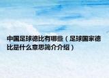 中國足球德比有哪些（足球國家德比是什么意思簡介介紹）