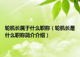 輪機(jī)長屬于什么職稱（輪機(jī)長是什么職稱簡介介紹）