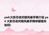 ps4(火影忍者究極風(fēng)暴手柄介紹 ps4 火影忍者究極風(fēng)暴手柄詳細(xì)情況如何)