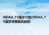 VIDAA_TV藍牙介紹(VIDAA_TV藍牙詳細情況如何)