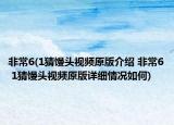 非常6(1猜饅頭視頻原版介紹 非常6 1猜饅頭視頻原版詳細(xì)情況如何)