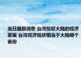 當(dāng)日最新消息 臺(tái)灣驚嘆大陸的經(jīng)濟(jì)發(fā)展 臺(tái)灣經(jīng)濟(jì)現(xiàn)狀相當(dāng)于大陸哪個(gè)省份