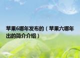 蘋果6哪年發(fā)布的（蘋果六哪年出的簡介介紹）