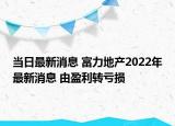 當(dāng)日最新消息 富力地產(chǎn)2022年最新消息 由盈利轉(zhuǎn)虧損
