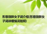 形容微胖女子詞介紹(形容微胖女子詞詳細(xì)情況如何)