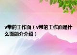 v帶的工作面（v帶的工作面是什么面簡(jiǎn)介介紹）