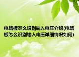電路板怎么識(shí)別輸入電壓介紹(電路板怎么識(shí)別輸入電壓詳細(xì)情況如何)