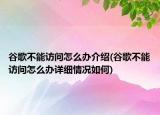 谷歌不能訪問怎么辦介紹(谷歌不能訪問怎么辦詳細(xì)情況如何)