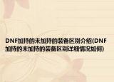 DNF加持的未加持的裝備區(qū)別介紹(DNF加持的未加持的裝備區(qū)別詳細情況如何)