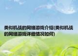 類似機戰(zhàn)的網(wǎng)絡(luò)游戲介紹(類似機戰(zhàn)的網(wǎng)絡(luò)游戲詳細(xì)情況如何)