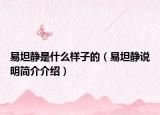 易坦靜是什么樣子的（易坦靜說明簡(jiǎn)介介紹）