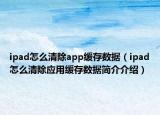ipad怎么清除app緩存數(shù)據(jù)（ipad怎么清除應(yīng)用緩存數(shù)據(jù)簡介介紹）