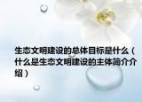 生態(tài)文明建設(shè)的總體目標是什么（什么是生態(tài)文明建設(shè)的主體簡介介紹）