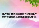 圖片的擴大效果怎么制作介紹(圖片的擴大效果怎么制作詳細情況如何)