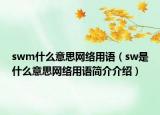 swm什么意思網(wǎng)絡(luò)用語(yǔ)（sw是什么意思網(wǎng)絡(luò)用語(yǔ)簡(jiǎn)介介紹）