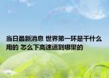 當日最新消息 世界第一環(huán)是干什么用的 怎么下高速運到哪里的