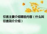 引言主要介紹哪些內(nèi)容（什么叫引言簡介介紹）
