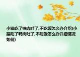 小貓吃了鴨肉吐了,不吃飯?jiān)趺崔k介紹(小貓吃了鴨肉吐了,不吃飯?jiān)趺崔k詳細(xì)情況如何)