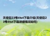 天使街23號4txt下載介紹(天使街23號4txt下載詳細情況如何)