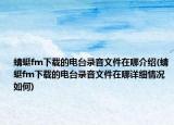 蜻蜓fm下載的電臺(tái)錄音文件在哪介紹(蜻蜓fm下載的電臺(tái)錄音文件在哪詳細(xì)情況如何)
