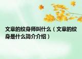 文章的紋身師叫什么（文章的紋身是什么簡(jiǎn)介介紹）