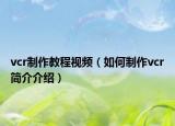 vcr制作教程視頻（如何制作vcr簡(jiǎn)介介紹）