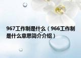 967工作制是什么（966工作制是什么意思簡(jiǎn)介介紹）