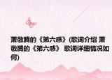 蕭敬騰的《第六感》(歌詞介紹 蕭敬騰的《第六感》 歌詞詳細(xì)情況如何)
