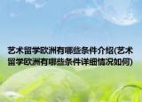 藝術留學歐洲有哪些條件介紹(藝術留學歐洲有哪些條件詳細情況如何)