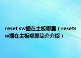 reset sw插在主板哪里（resetsw插在主板哪里簡介介紹）