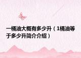 一桶油大概有多少升（1桶油等于多少升簡介介紹）