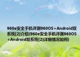960e安全手機(jī)評測960OS+Android雙系統(tǒng)[2]介紹(960e安全手機(jī)評測960OS+Android雙系統(tǒng)[2]詳細(xì)情況如何)