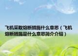 飛機(jī)采取熔斷措施什么意思（飛機(jī)熔斷措施是什么意思簡(jiǎn)介介紹）