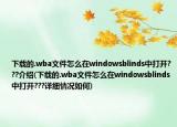 下載的.wba文件怎么在windowsblinds中打開???介紹(下載的.wba文件怎么在windowsblinds中打開???詳細(xì)情況如何)