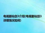 電視劇仙劍3介紹(電視劇仙劍3詳細(xì)情況如何)