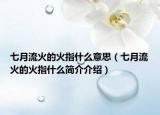 七月流火的火指什么意思（七月流火的火指什么簡(jiǎn)介介紹）