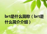 brt是什么簡(jiǎn)稱（brt是什么簡(jiǎn)介介紹）