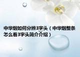 中華煙如何分辨3字頭（中華煙整條怎么看3字頭簡(jiǎn)介介紹）