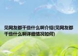 見網(wǎng)友都干些什么啊介紹(見網(wǎng)友都干些什么啊詳細(xì)情況如何)