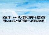 如何用itunes導(dǎo)入音樂到軟件介紹(如何用itunes導(dǎo)入音樂到軟件詳細(xì)情況如何)