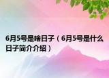 6月5號是啥日子（6月5號是什么日子簡介介紹）